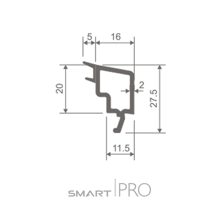 Штапик стандартный 16 мм на стеклопакет 24мм в Риддере
